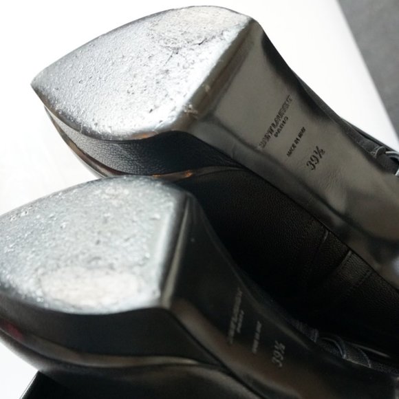 EUC Saint Laurent Leather Ankle Boots SZ 9.5 - Picture 16 of 16